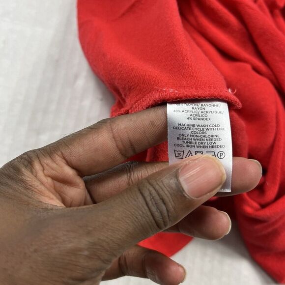 Lou & Grey Signature Soft Knit Muscle Tank Top Red Shirt Short Sleeve Size SMALL - Picture 8 of 10